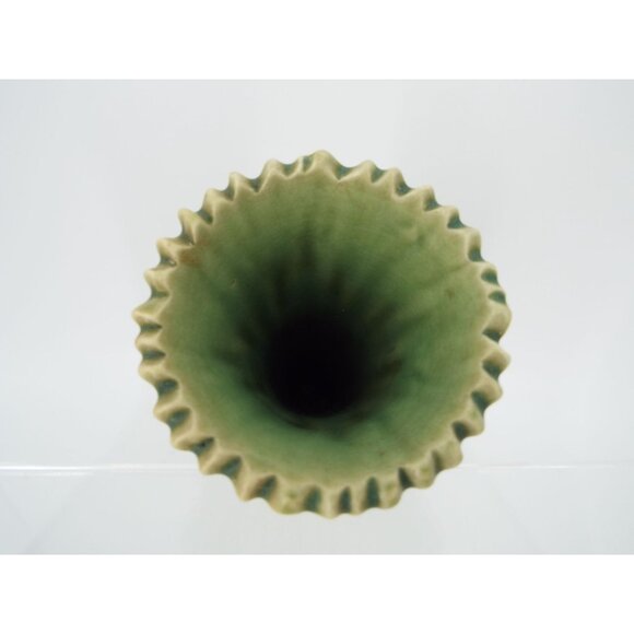 Antique 1920's Weller Pottery Ardsley Cattail 9" Bud Vase - Picture 4 of 14